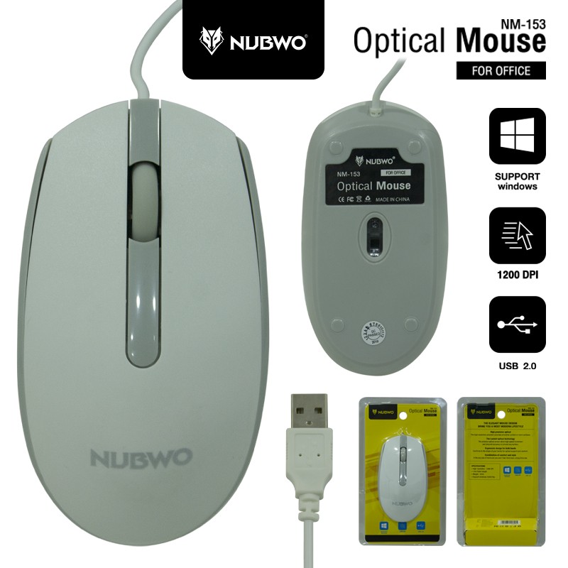 NM153 Nubwo Mouse USB FOR OFFICE MO-NW-OU-153XX