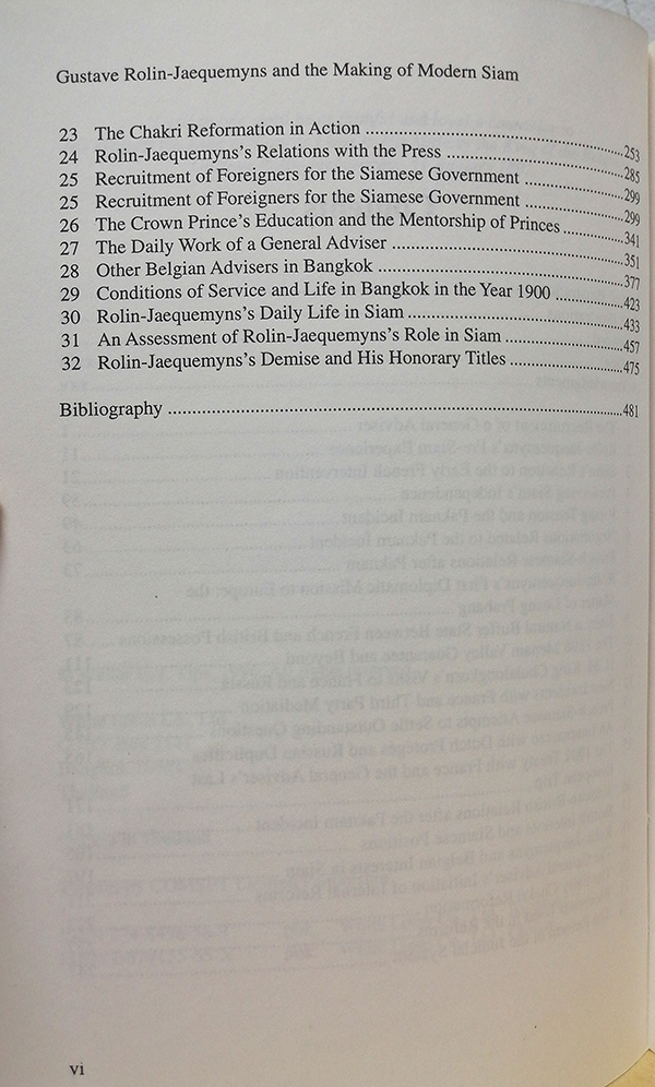 Gustave Rolin-Jaequemyns and the Making of Modern Siam : The Diaries and Letters of King Chulalongkorn's General Adviser