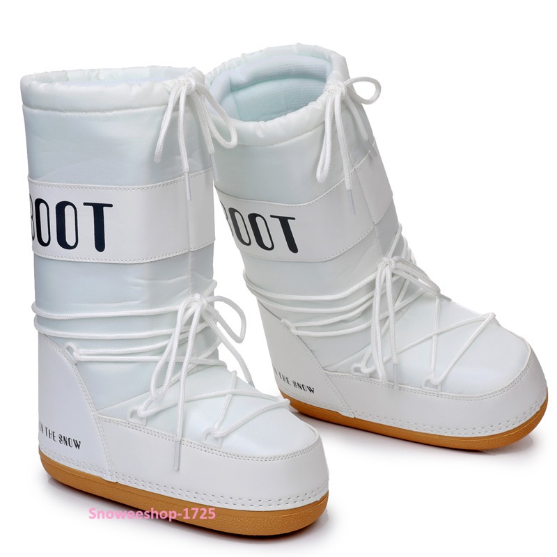 รองเท้าสกีแบบคนดัง Snow Boot บูทกันหนาวใส่เล่นสกี หิมะ แบบพื้นหนาอินเทรนด์ บูทสูงกลางน่องรองเท้าบูทสำหรับผู้หญิง ซับในหนากันหนาวติดลบ 40 กันน้ำ กันลื่น มี 3 สี 6 ลายให้เลือก ไซ 35 ถึง 42