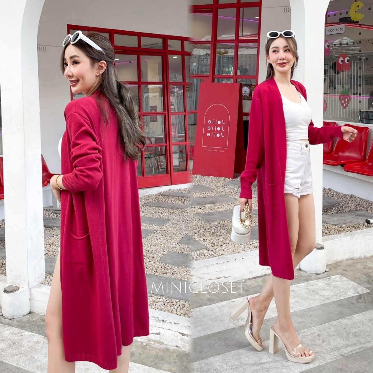 เสื้อsweater ความยาวคือดี พลางหุ่นดูเพรียว เรียบๆได้ใส่บ่อย กระเป๋าหน้าสะดวกด้วยต้องมีค่ะ