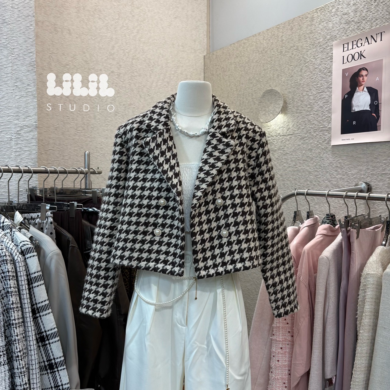 เสื้อคลุมผ้าทวีตลายชิโนริ งานผ้าดี ตัดเย็บดี แบบสวย ใส่ชิวๆ #ต้องมีค่ะ