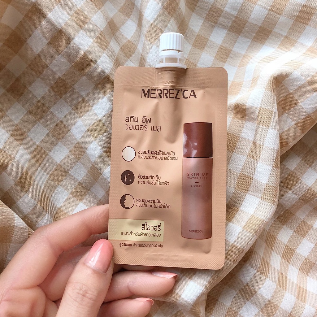 (1ซอง) Merrezca Skin Up Water Base แบบซอง 5 ml. เบส สูตรน้ำ เมอเรซก้า