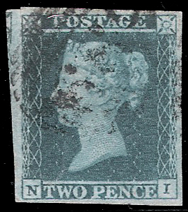 1841 No.4 Blue Imperf