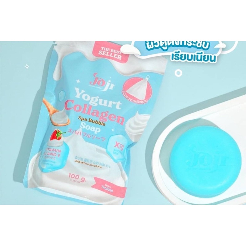 Joji Yogurt Collagen Spa Bubble Soap 100G สบู่โยเกิร์ตคอลลาเจน