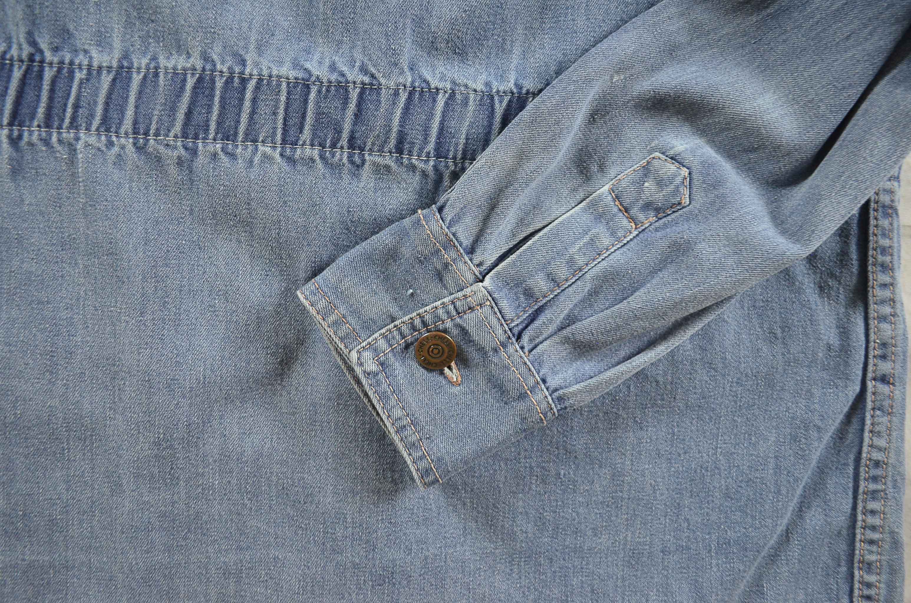 CHELL อกจริง37' (M) เสื้อแจ็คเก็ตยีนส์ เสื้อยีนส์แขนยาวหญิงชาย ผ้านุ่มใส่สบายทรงน่ารัก