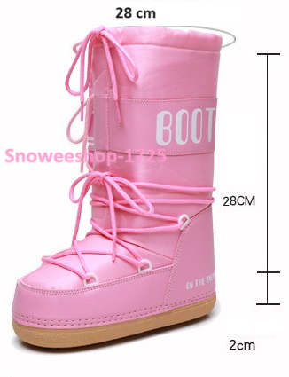 รองเท้าสกีแบบคนดัง Snow Boot บูทกันหนาวใส่เล่นสกี หิมะ แบบพื้นหนาอินเทรนด์ บูทสูงกลางน่องรองเท้าบูทสำหรับผู้หญิง ซับในหนากันหนาวติดลบ 40 กันน้ำ กันลื่น มี 3 สี 6 ลายให้เลือก ไซ 35 ถึง 42