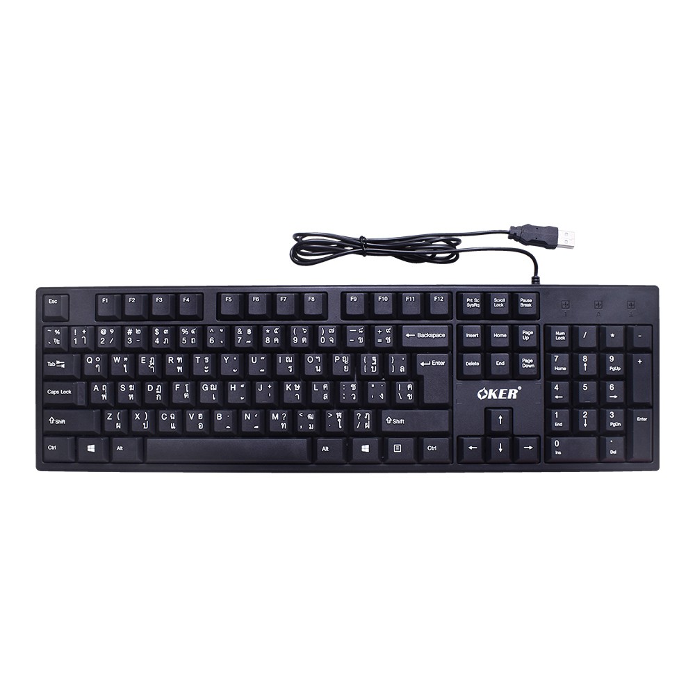 K-477 OKER FASHION OFFICE WIRED KEYBOARD USB KB-UB-OK-KB477
