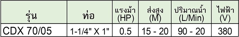 EBARA ปั๊มหอยโข่งสเตนเลส รุ่น CDX 70/05
