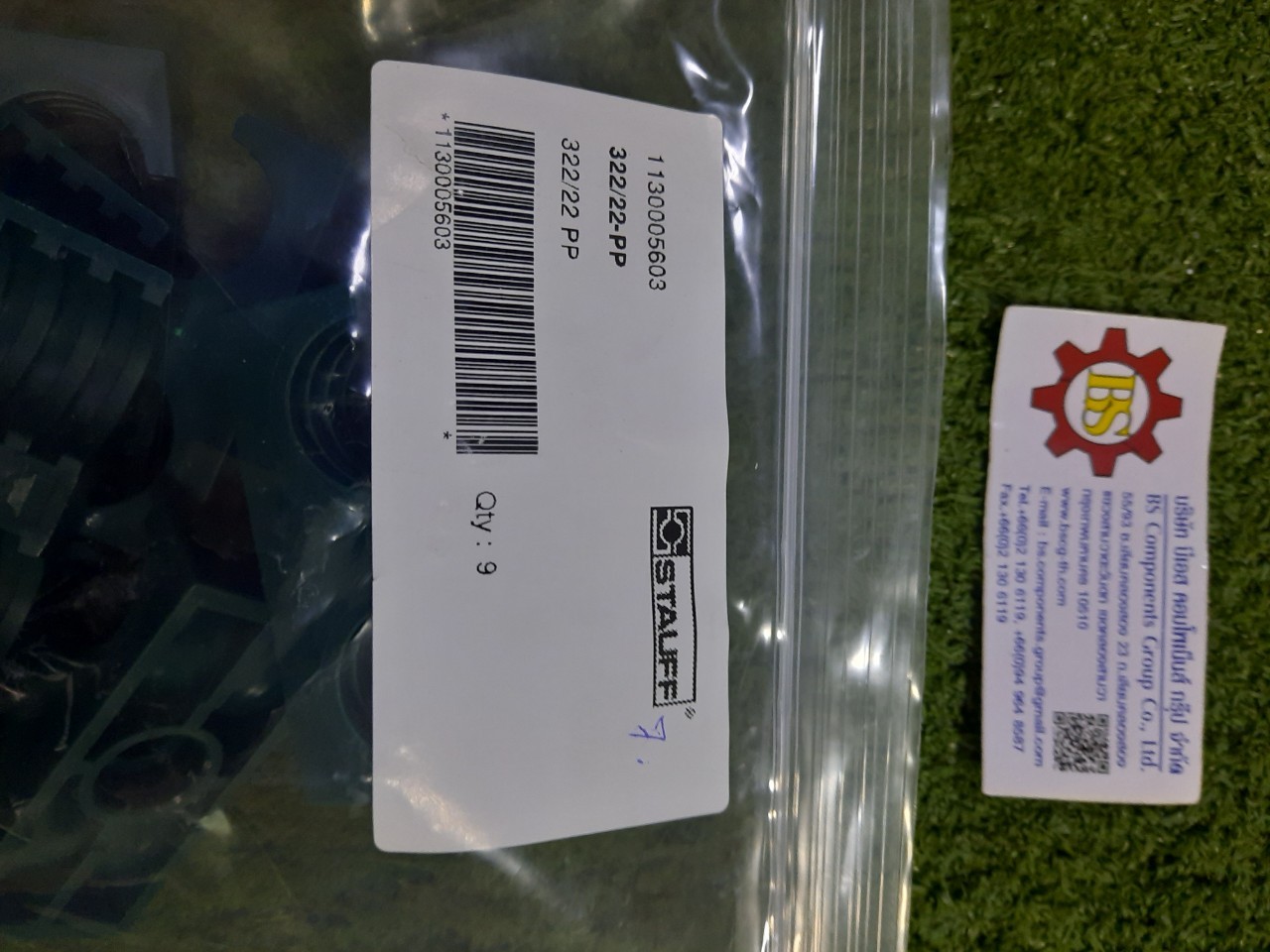 STAUFF : 322/22-PP: Twins Clamp Body PP 22 mm OD