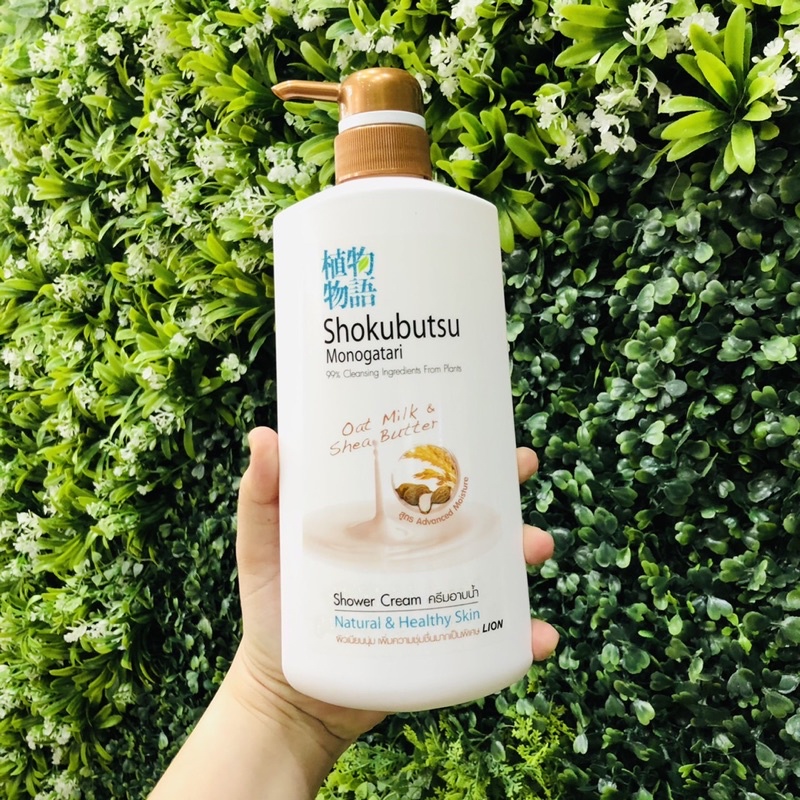 Shokubutsu Monogatari Oat Milk & Shea Butter Shower Cream 500 ml ครีมอาบน้ำ โชกุบุสซึ