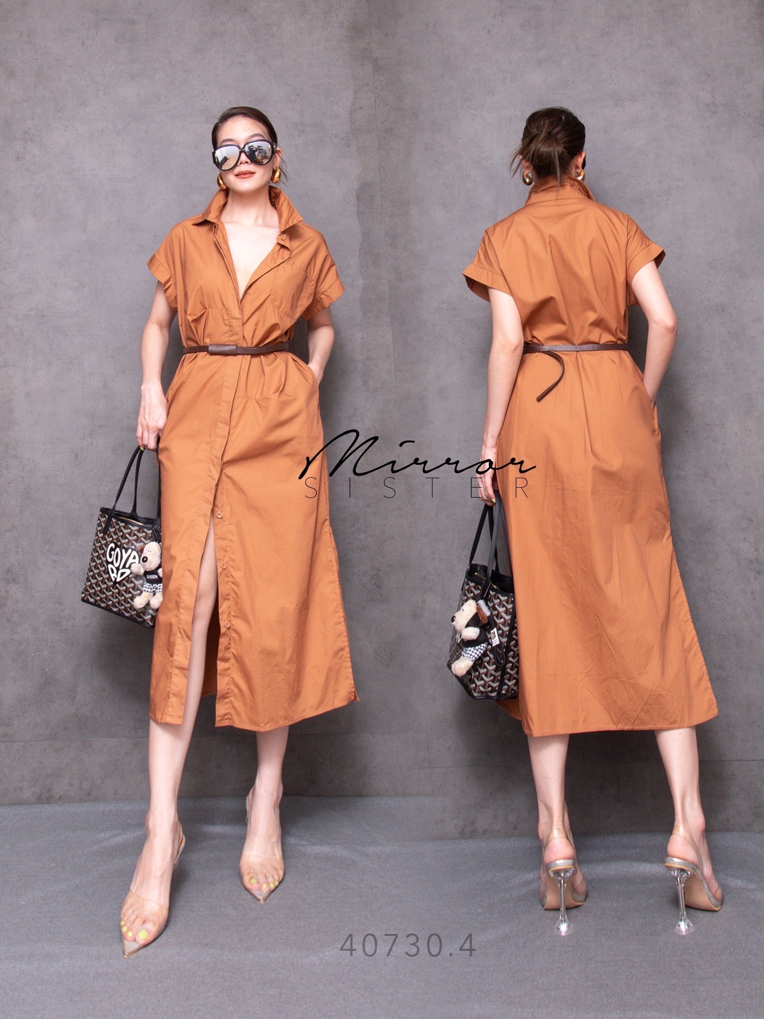 MiRRoRSiSTER's MiYa SHiRT DReSS•• เดรสเชิ้ตแขนสั้น เบสิคสไตล์แต่เก๋ที่ดีเทลการจับขยุ้มด้านหน้า แต่งสาบติดกระดุมซ่อน มีกระเป๋าล้วงได้2ข้างลำตัว มาพร้อมเข็มขัดดีไซนเรียบเก๋ จะใส่แบบคาดหรือไม่คาดเข็มขัดก็ดูดี ใส่ง่ายใส่ได้บ่อยทุกโอกาส