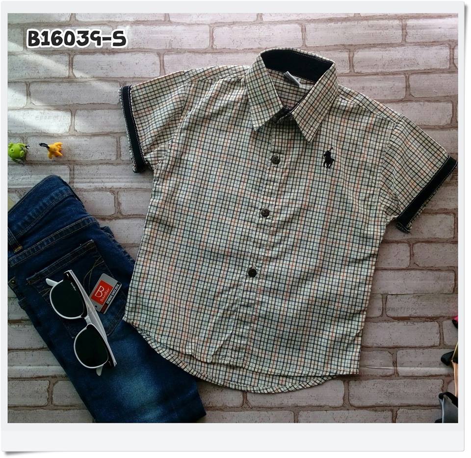 B160382-S ลายสก็อตสีครีมดำ
