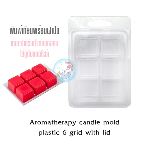 Plastic box with lid กล่องพลาสติกพร้อมฝาปิด 6 ช่อง