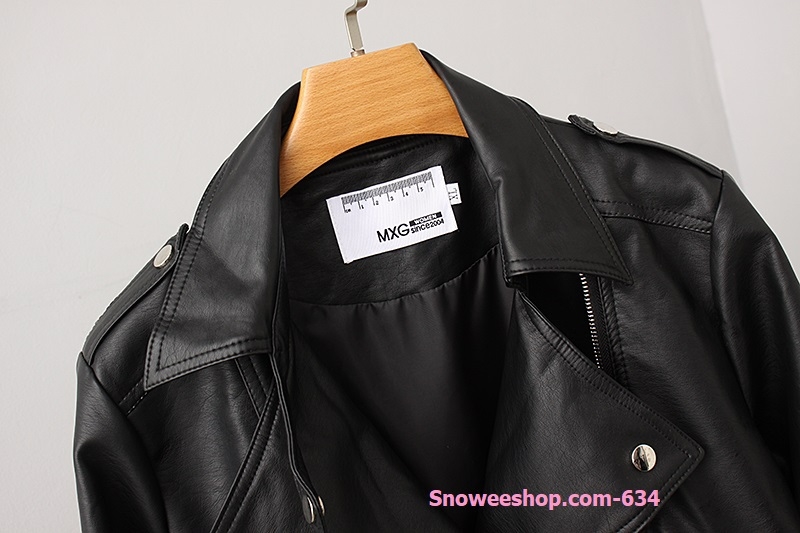 แจ็คเก็ตหนังกันหนาวบิ๊กไซส์ หนังพียูสีดำ เกรดพรีเมี่ยม