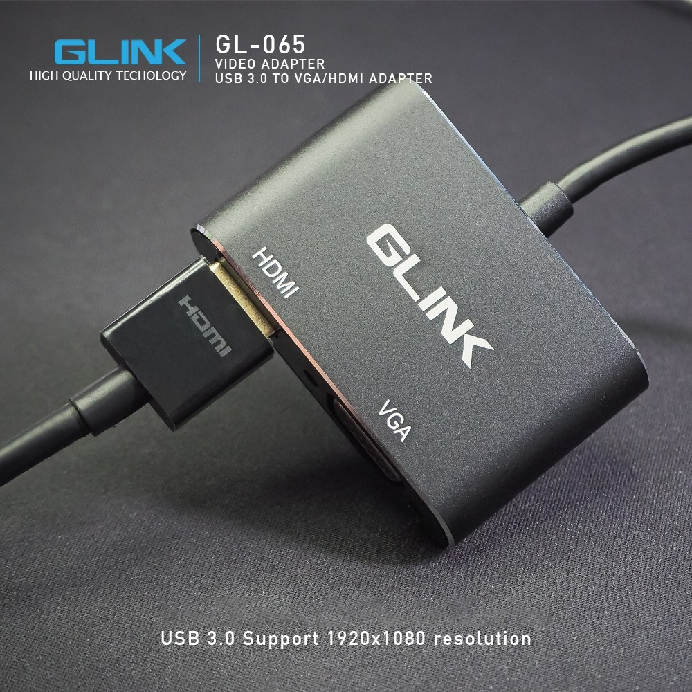 GL-065 USB 3.0 TO VGA (F)+ HDMI (F) ADAPTER US-GO-HM-GL065