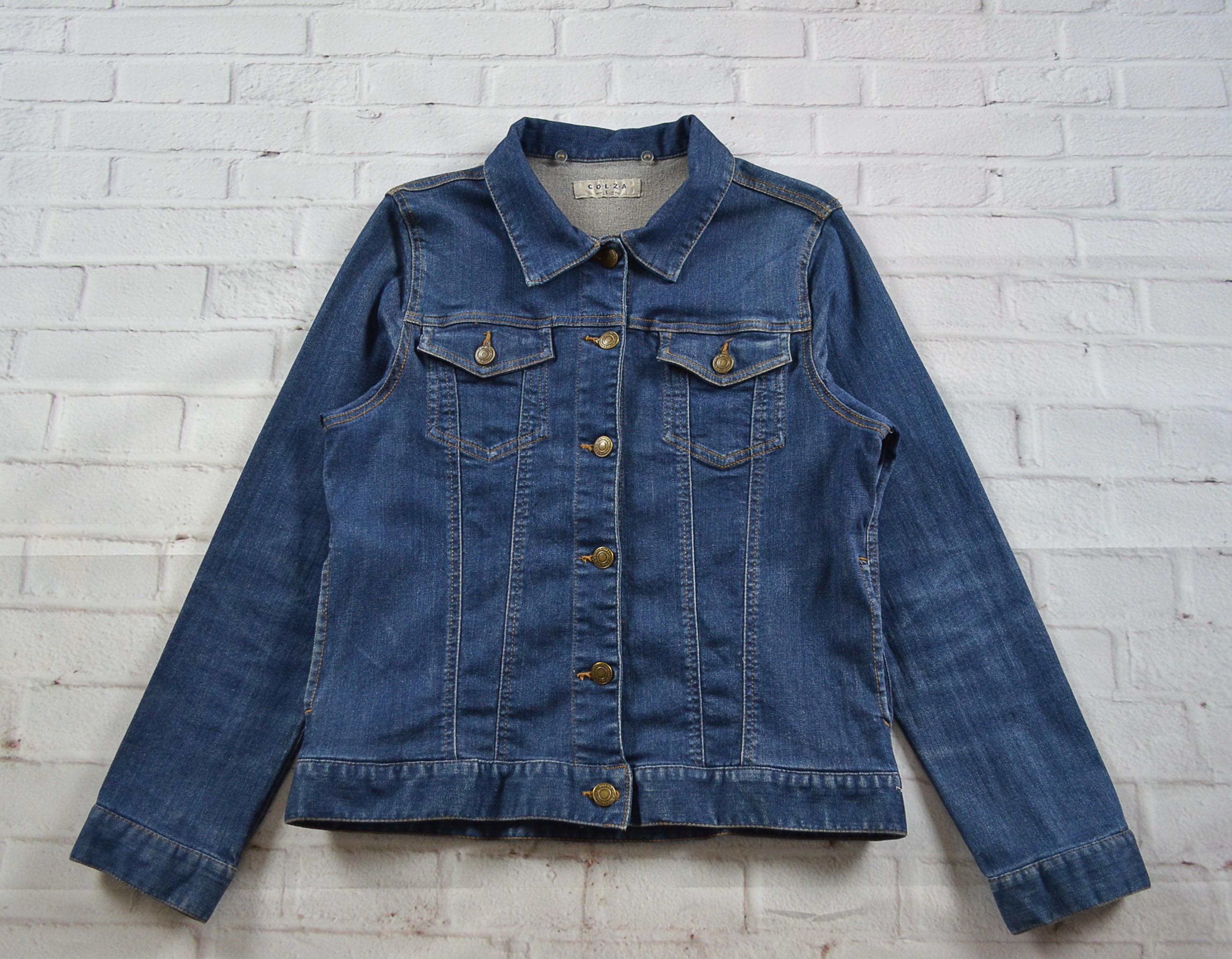 C.O.L.Z.A อกจริง36' (S) เสื้อแจ็คเก็ตยีนส์ เสื้อยีนส์แขนยาวหญิง ผ้ายืดสีเข้ม ผ้านุ่มมากใส่สบาย มีเป๋าข้าง