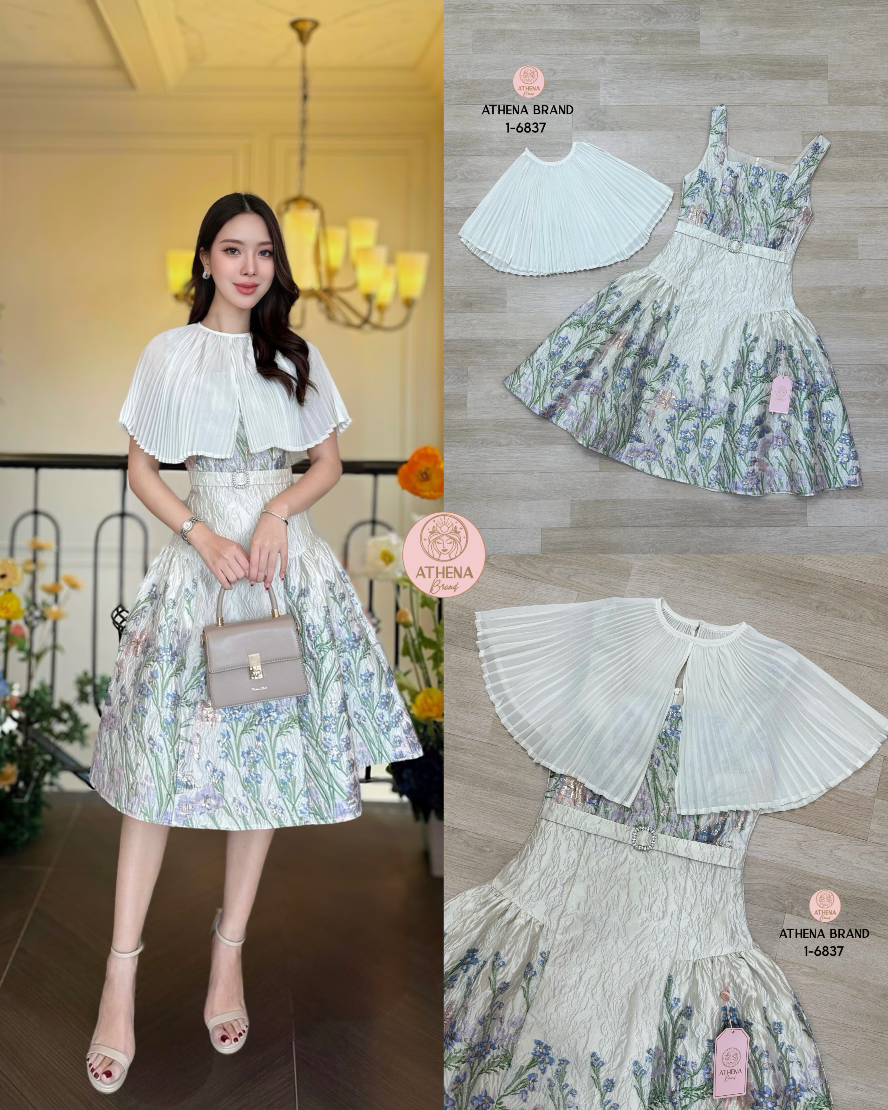 Tag 🔖 :Athena (อธีน่า) Brand Detail :: Dress เดรสดีไซน์สวยหรู มีซิปใช้งานได้จริง ช่วงเอวตกแต่งเข็มขัด เนื้อผ้าลูกไม้มีTexture ชายกระโปรงด้านหลังผ่า งานมีซับในสวมใส่แบบซิปด้านหลัง ฟีลคุณหญิงคุณนายจะเดินไปทางไหนก็เชิ่ด ใส่ทำบุญเข้าวัดหรือใส่ออกงานได