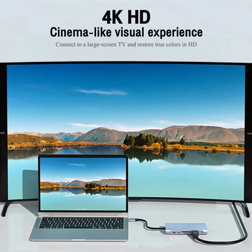 OE-2110 OKER TYPE-C MULTI-PORT 11 in 1 CA-TC-OK-2110B