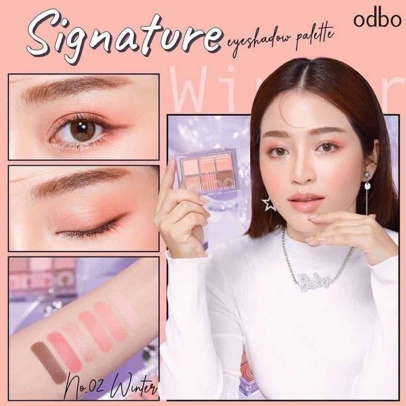 odbo Signature Eyeshadow Palette 6 colors 4.8g OD276 โอดีบีโอ ซิกเนเจอร์ อายแชโดว์ พาเลท