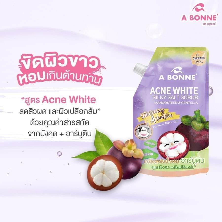 เอ บอนเน่ เกลือสครับน้ำหอม 350g A Bonne Salt Scrub 4 สูตร พีช / ซากุระ / แตงโม / มังคุด