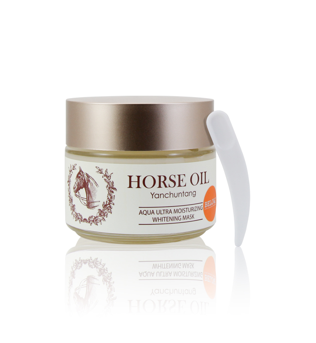 Horse Oil Yanchuntang ยานชันถาง ฮอร์ส ออย อควา อัลตร้า มอยซ์เจอร์ไรซิ่ง ไวท์เทนนิ่ง มาส์ค - น้ำมันม้า สลีปปิ้ง มาส์คเจลสูตรน้ำ