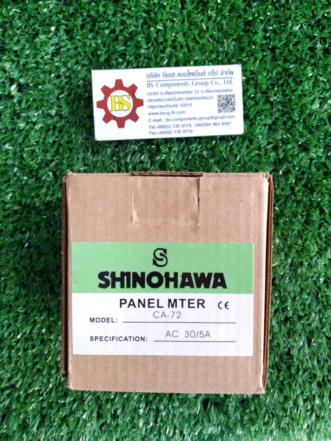 SHINOHAWA : AC Amp meter CA-72 72x72mm. 30/5A (รูเจาะ68x68mm.)