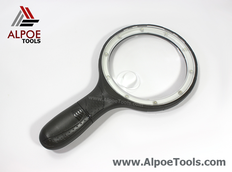 แว่นขยาย ไซส์ใหญ่ ไฟรอบ 10 LED รุ่น No.6906A