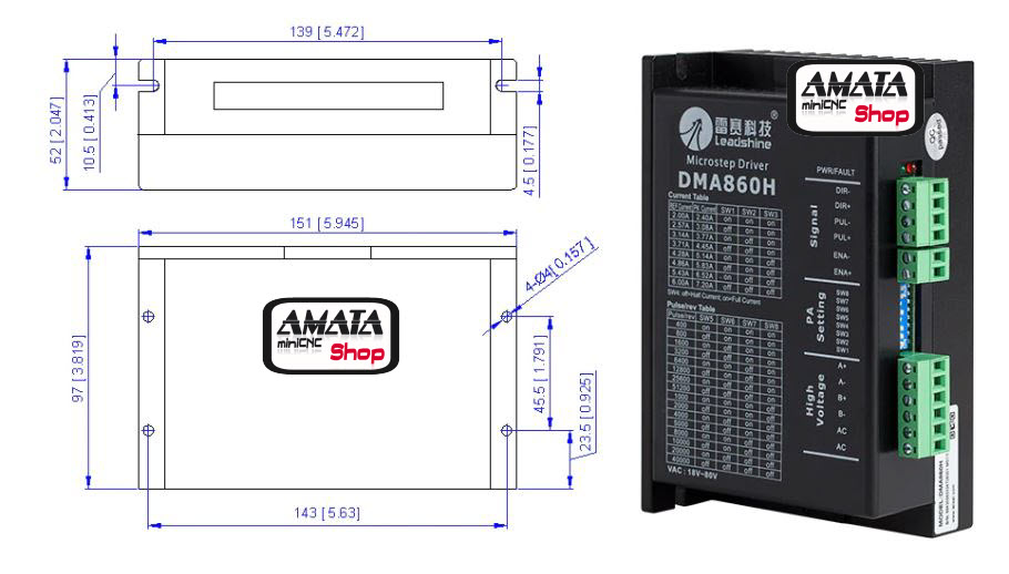 DMA860H (Leadshine Genius) Stepper Driver (Nema23/Nema34)