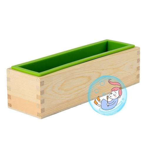 Silicone Loaf Mold with Wooden Box 900 / พิมพ์ซิลิโคน+บล็อคไม้ น้ำหนักสบู่ 950-1000 กรัม(g)