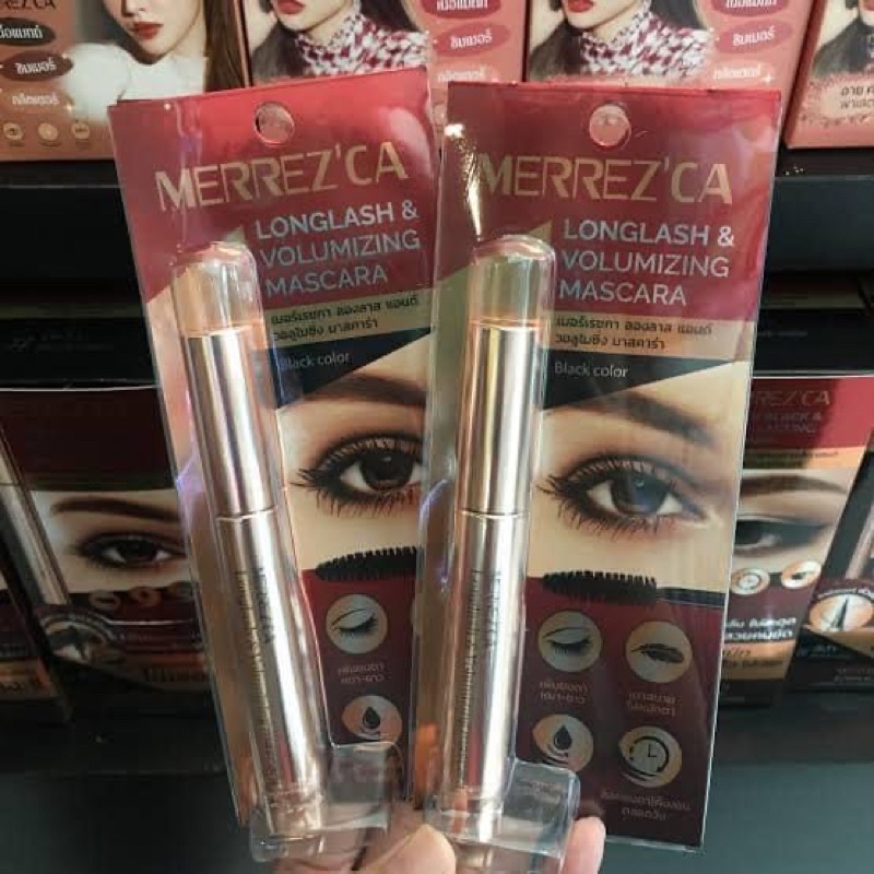 Merrez'ca Longlash & Volumizing Mascara 6.5g เมอเรซก้า มาสคาร่า