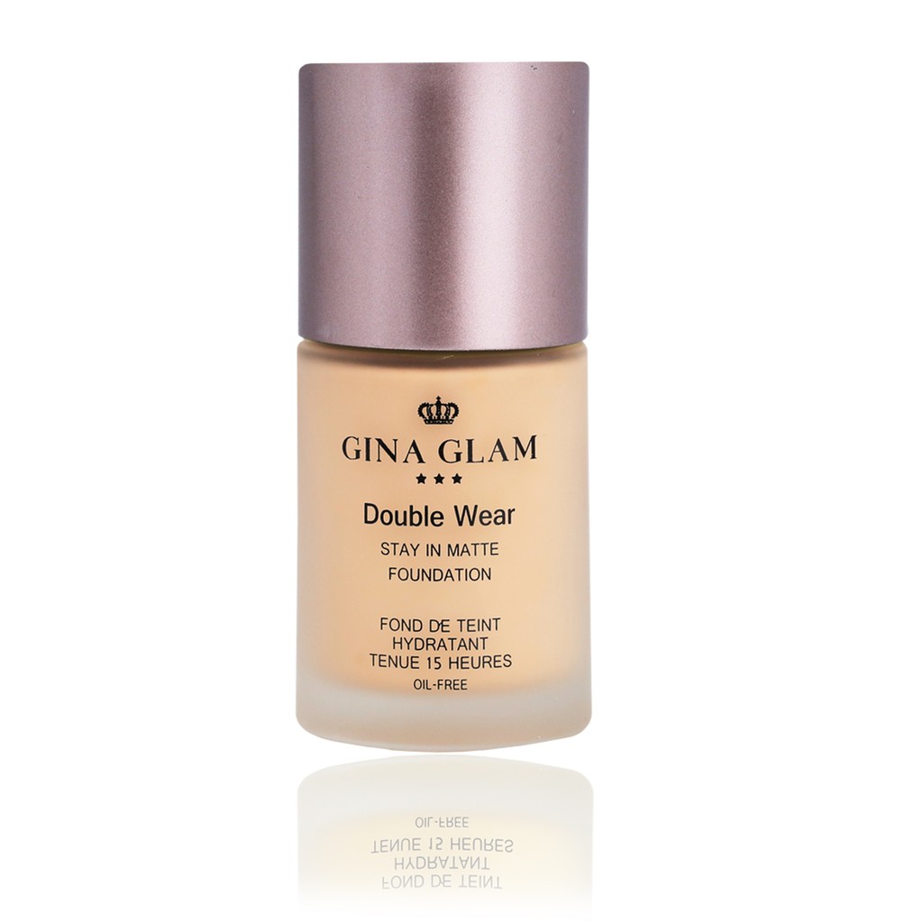 Gina Glam Double Wear Stay In Matte foundation SPF 15 30 ml. G45 ครีมรองพื้น