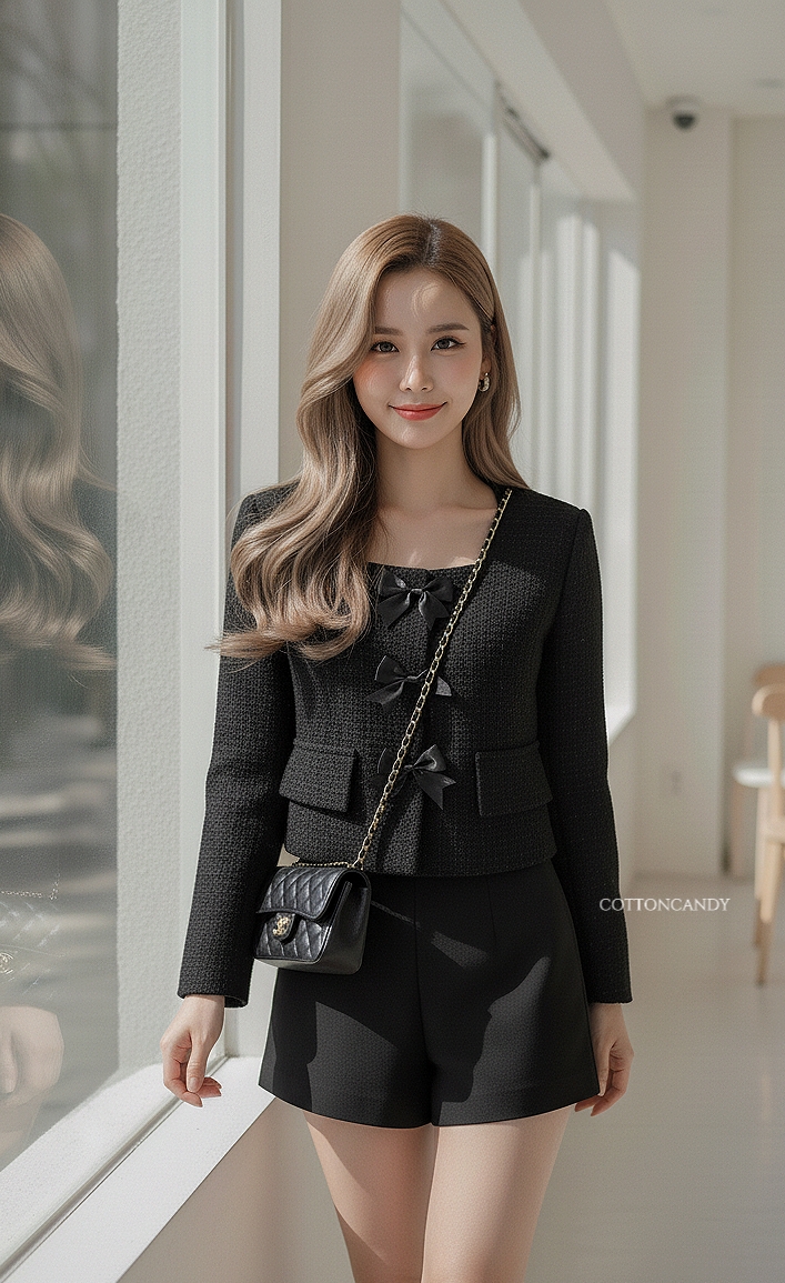 เสื้อครอปผ้าทวีตชาแนล บอกเลยรุ่นนี้ต้องมีคร่าาาา งานป้าย cottoncandy รุ่นนี้ผ้าเนื้อดี ตัดเย็บซับในทั้งตัว ดีเทลโซกู้ดดดดดด