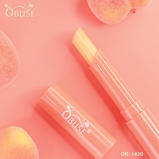 โอบิวซ์ ลิปมันเปลี่ยนสี กลิ่นพีช เรียวปากสุขภาพดี 1.7g OB1430 Obuse Sweet Peach Lip Balm ❤