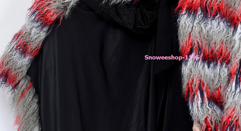 เสื้อคลุมมองโกเลียผ้าคลุมไหล่ขนเฟอร์ขนแกะยาวพร้อมฮู้ด แต่งไล่ระดับหน้าหลัง ซับในหนาใส่เสื้อคลุมกันหนาวติดลบได้ดี ขนาดฟรีไซส์ถึงรอบอก 55"