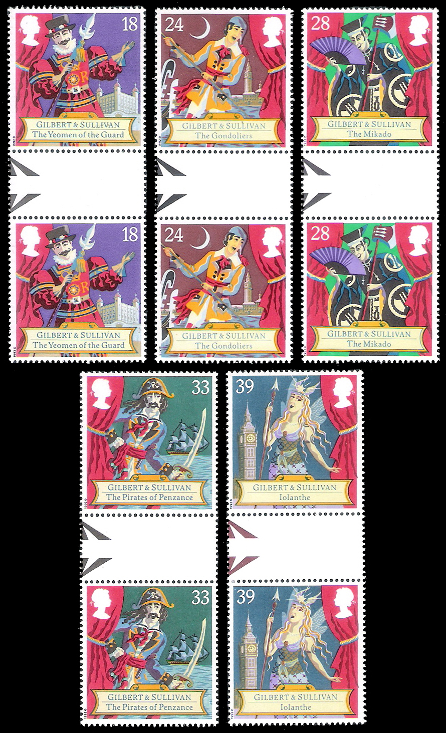 GB 2 Sets of Gutter Rare