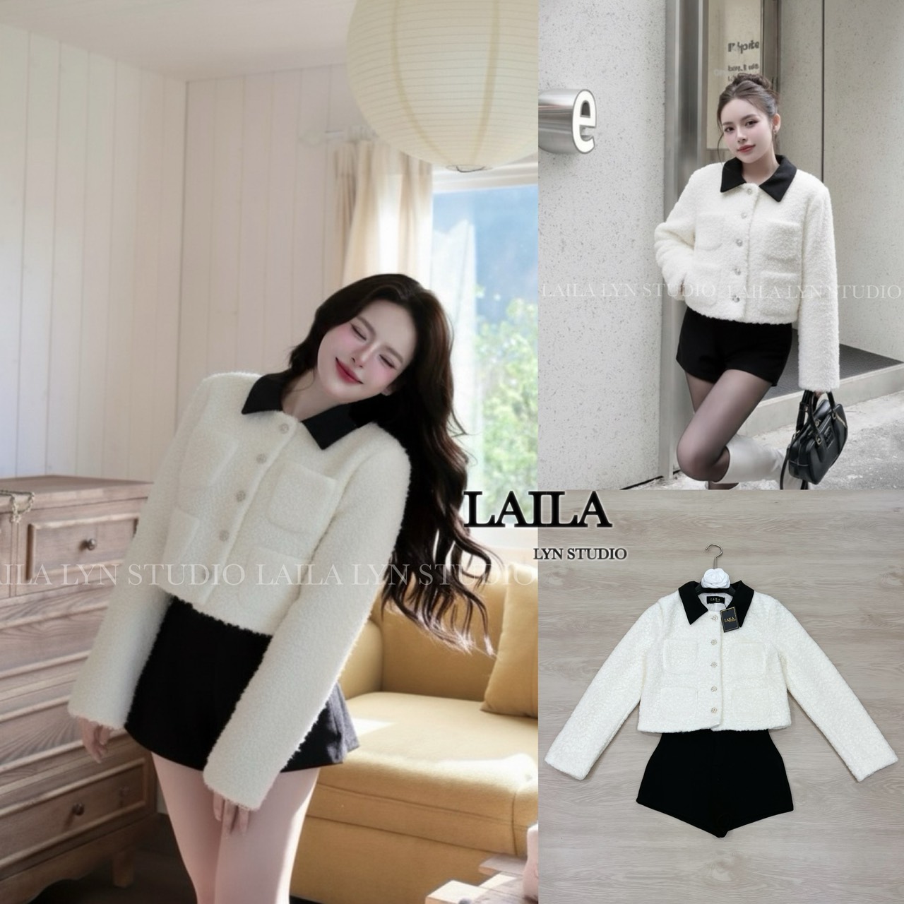 Tag : LAILA Detail: SET เสื้อ+กางเกง งานเสื้อสเวตเตอร์ทรงแขนยาวงานผ้าขนนุ่มๆๆทั้งตัวดีไซน์ด้วยแต่งปกสีดำตัดกับตัวเสื้อดีมากมาในโทรนครีมออฟไวท์/ชมพูและพร้อมกระดุมด้านหน้างานผ้ามีน้ำหนักผ้าสวยมากค่า มาพร้อมกางเกงขาสั้สีแมชสุดๆลุคนี้สวยแพง น่ารักมากๆๆ #byLai