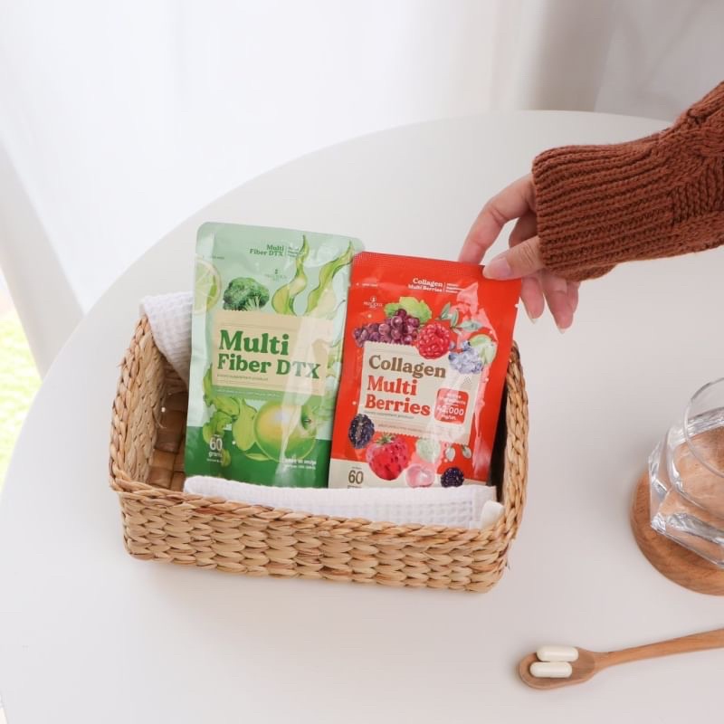 (1 แถม 1) Collagen Multi Berries แถม Multi Fiber DTX คอลลาเจน มัลติ เบอร์ แถม มัลติ ไฟเบอร์ ดีที ช่วยขับถ่าย ควบคุมนน.