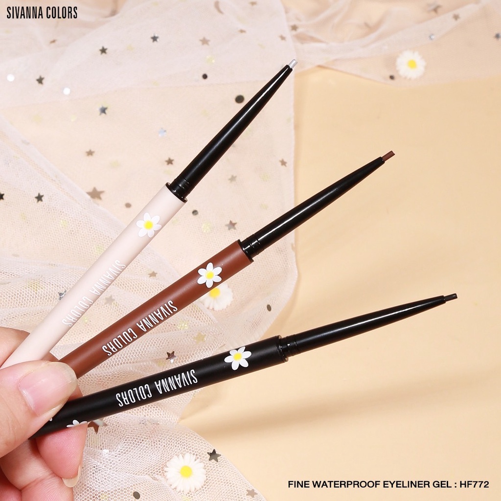 🔥HF772🔥 SIVANNA COLOR FINE WATERPROOF EYELINER GEL #HF772 : ซิวานน่า ไฟน์ วอเตอร์พรูฟ อายไลเนอร์ เจล x 1 ชิ้น