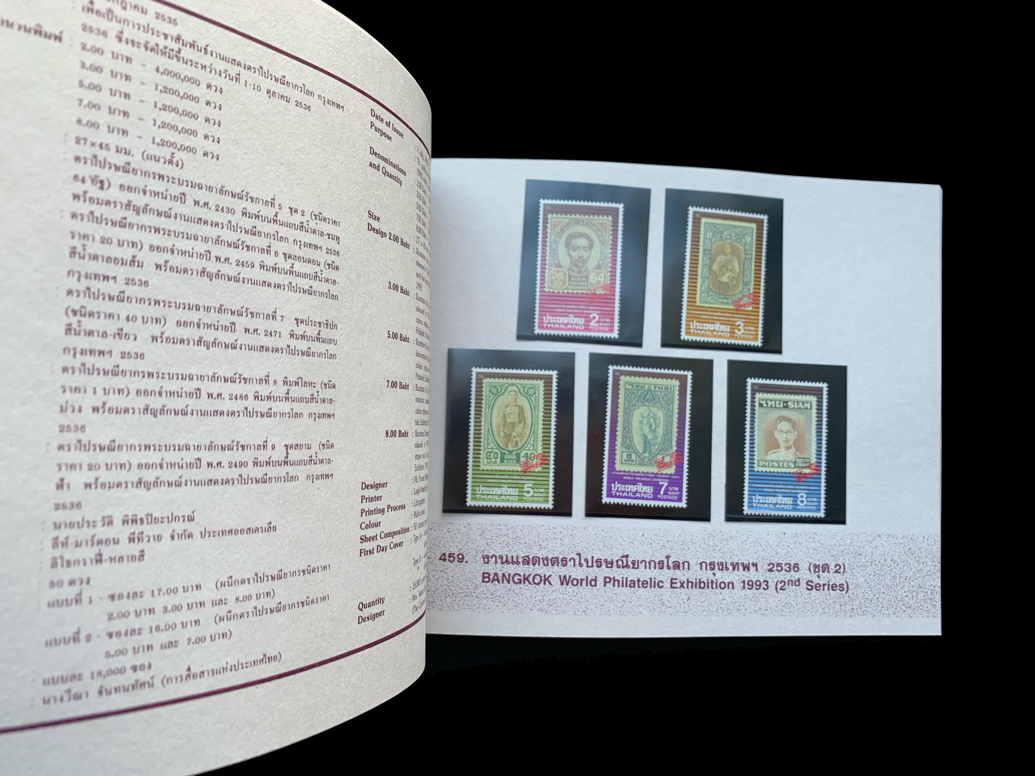 สมุดตราไปรษณียากรไทยประจำปี 2535