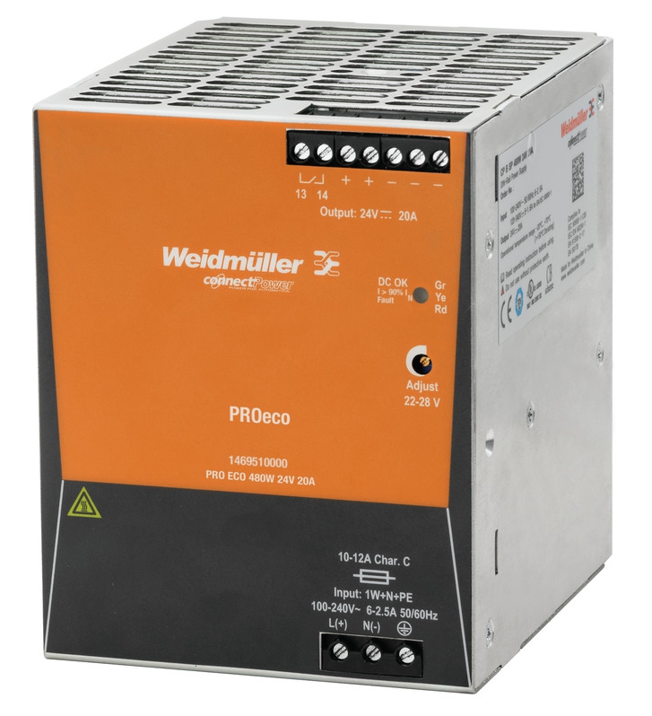 Weidmuller : Power supply PRO ECO 480W 24V 20A
