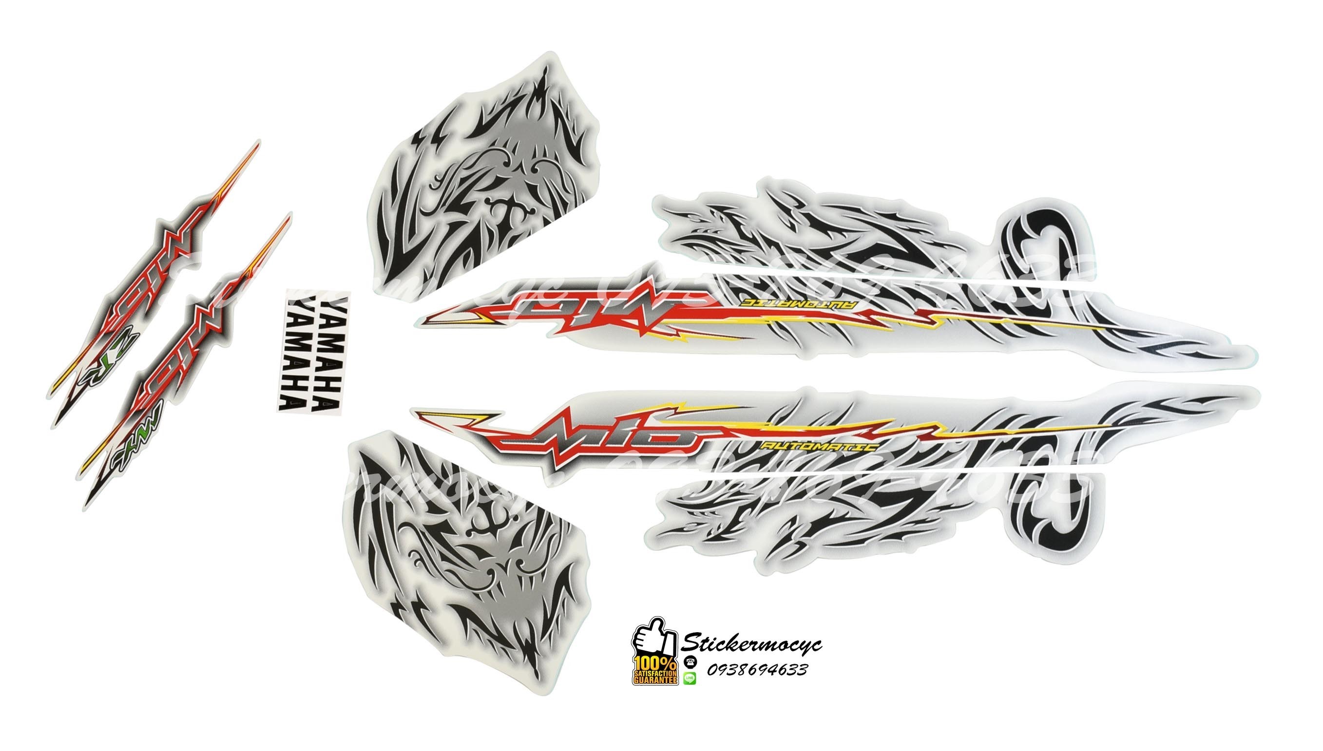 Sticker YAMAHA MIO ปี 2008 รุ่น 14 ZR MX ใช้ติดได้2รุ่น ติดรถสี มุก(เคลือบเงา) สติ๊กเกอร์ 3M แท้ สติ๊กเกอร์ติดมอไซค์ ยามาฮ่า มีโอ