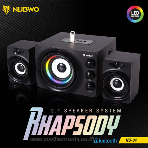 NS-34 NUBWO RHAPSODY GAMING Speaker LED LIGHING 15.5*29*22 cm SP-NW-21-NS34B
