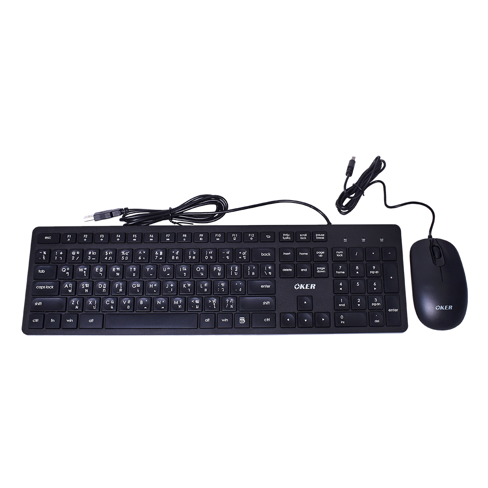 KM782 OKER SLIM KEYBOARD+MOUSE USB KB-KM-OK-K782B