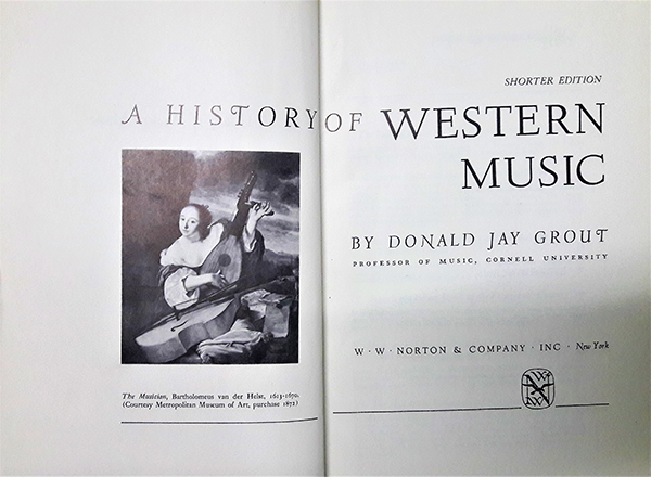 A History of Western Music, Shorter Edition