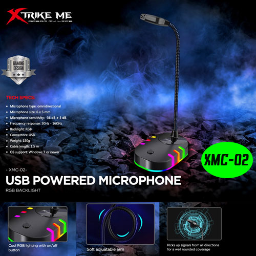 MXC-02 XTRIKE ME MICROPHONE USB RGB MI-XM-UB-XMC02