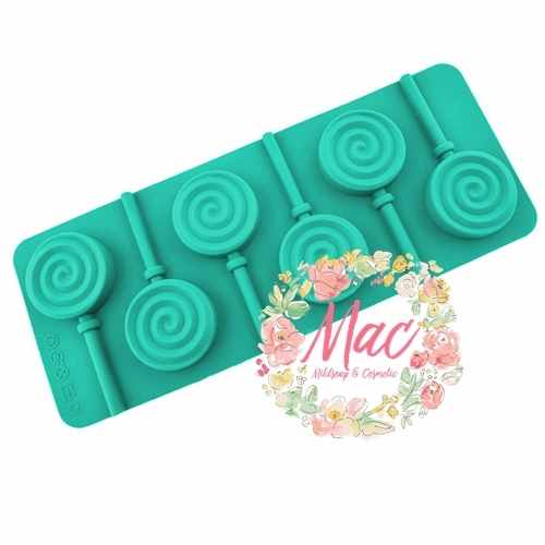 พิมพ์สบู่ซิลิโคน LOLLIPOP โลลีป๊อป /4x0.8 cm/25 กรัม/6 หลุม