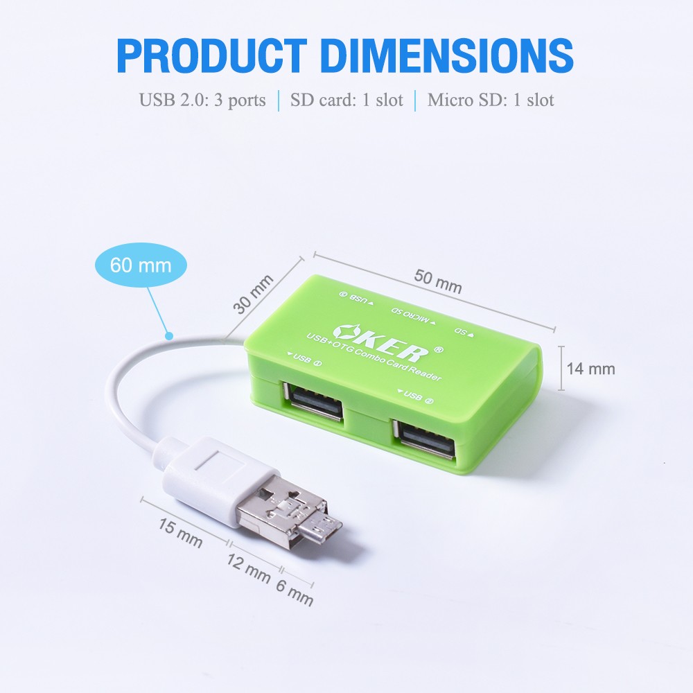 C1505 OKER 2IN1 CARD READER+HUB CR-EX-OK-1505X