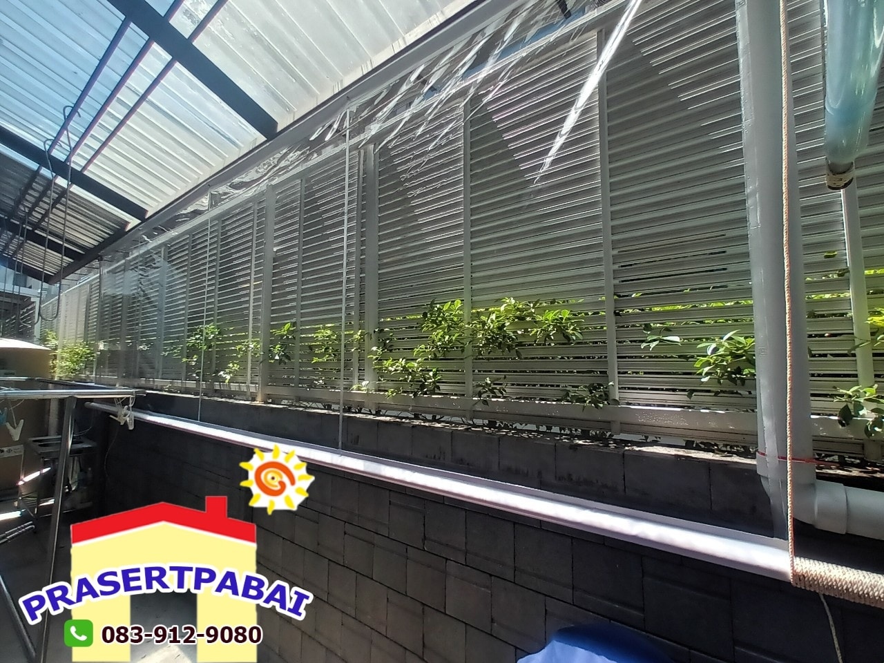 ผ้าใบกันฝน กันสาด ผ้าใบใส พลาสติกใส ผ้าใบชักรอก กันสาด ผ้าใบกันฝน กันแดด ร้านประเสริฐ