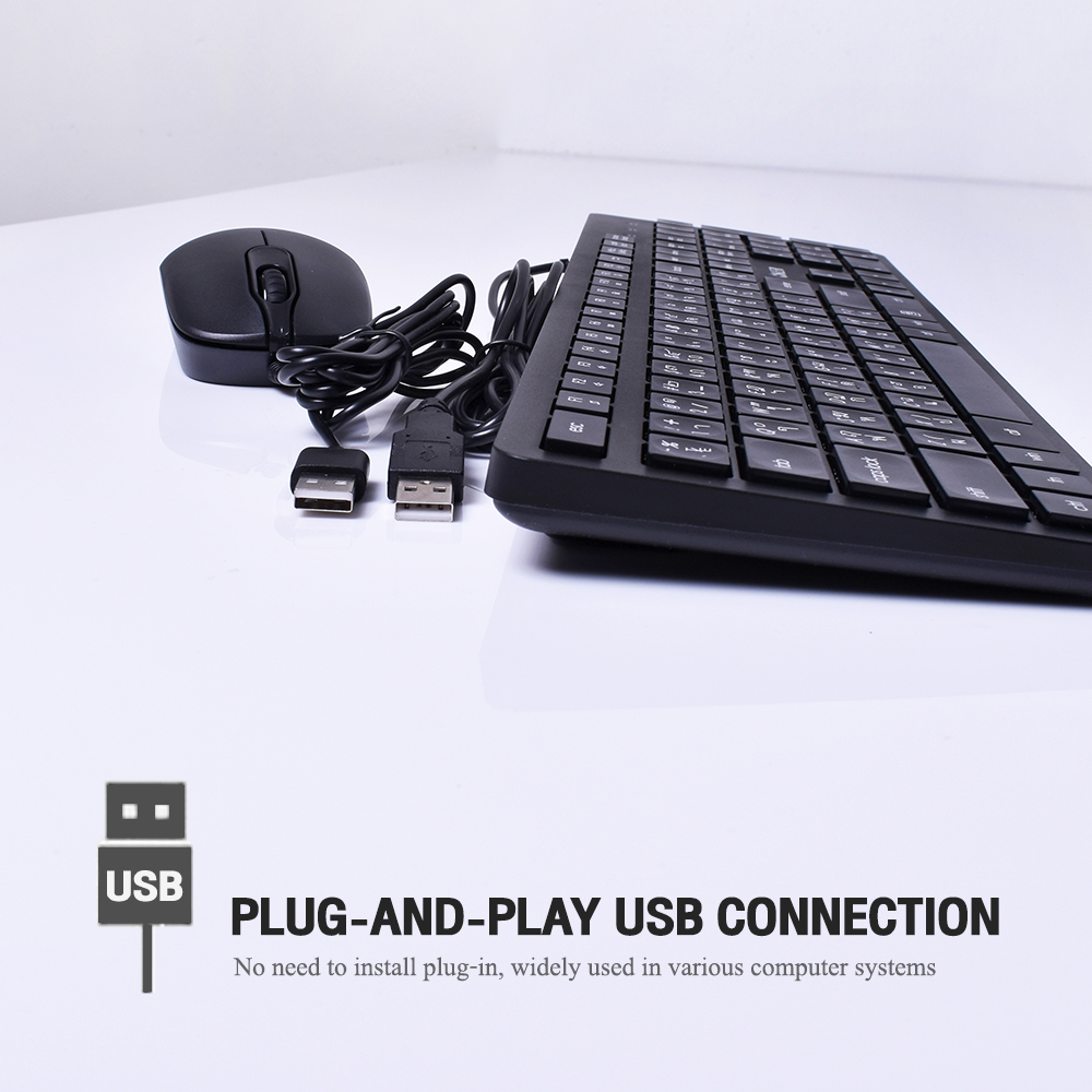KM782 OKER SLIM KEYBOARD+MOUSE USB KB-KM-OK-K782B