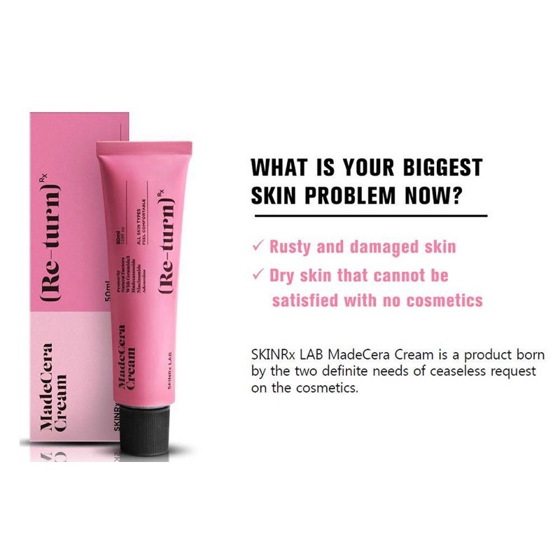 Skinrx Lab Madecera Re-turn Cream ครีมรีเทิร์น 2ขนาด 15 g , 50 g